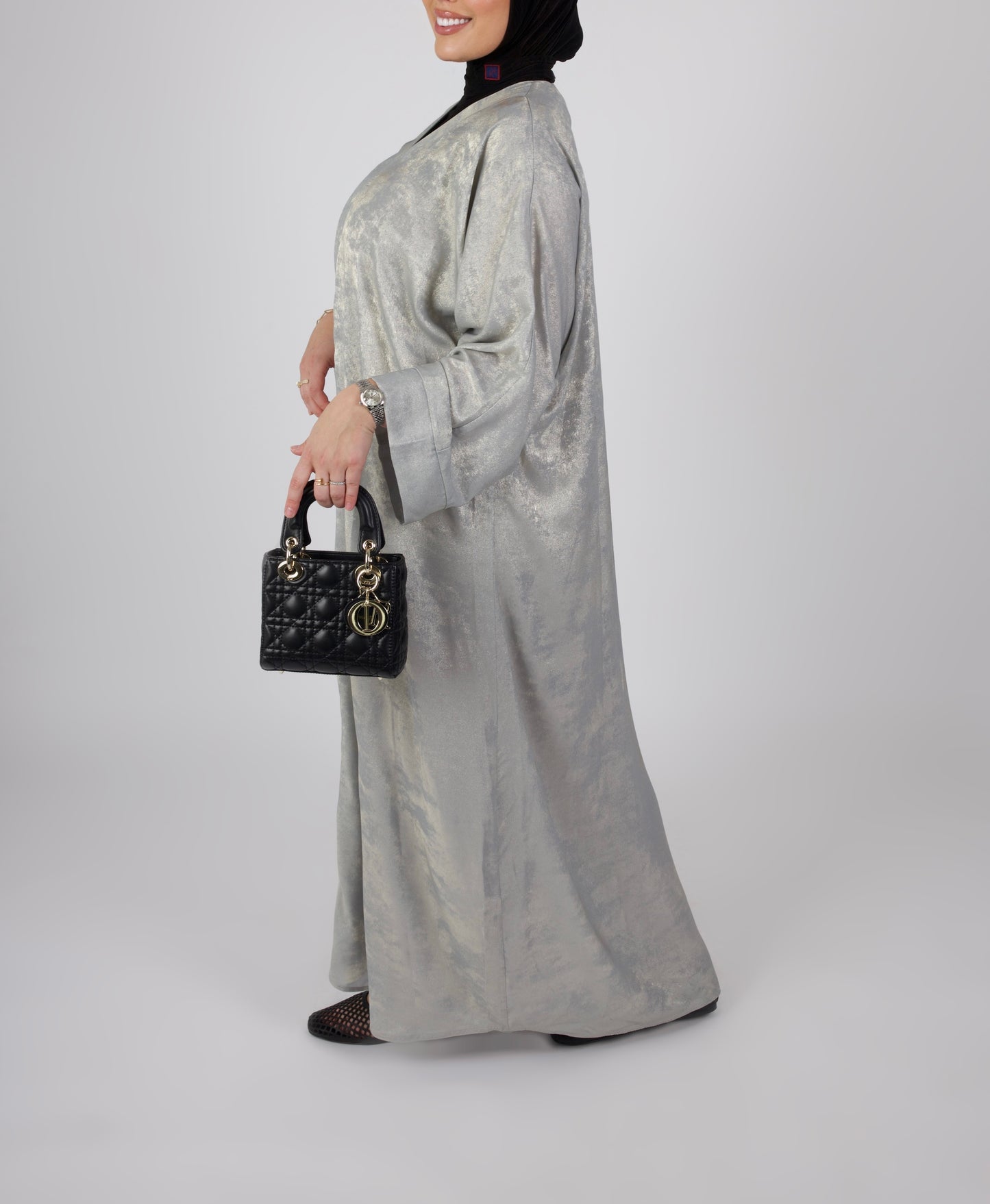 Silver Sparkle Abaya