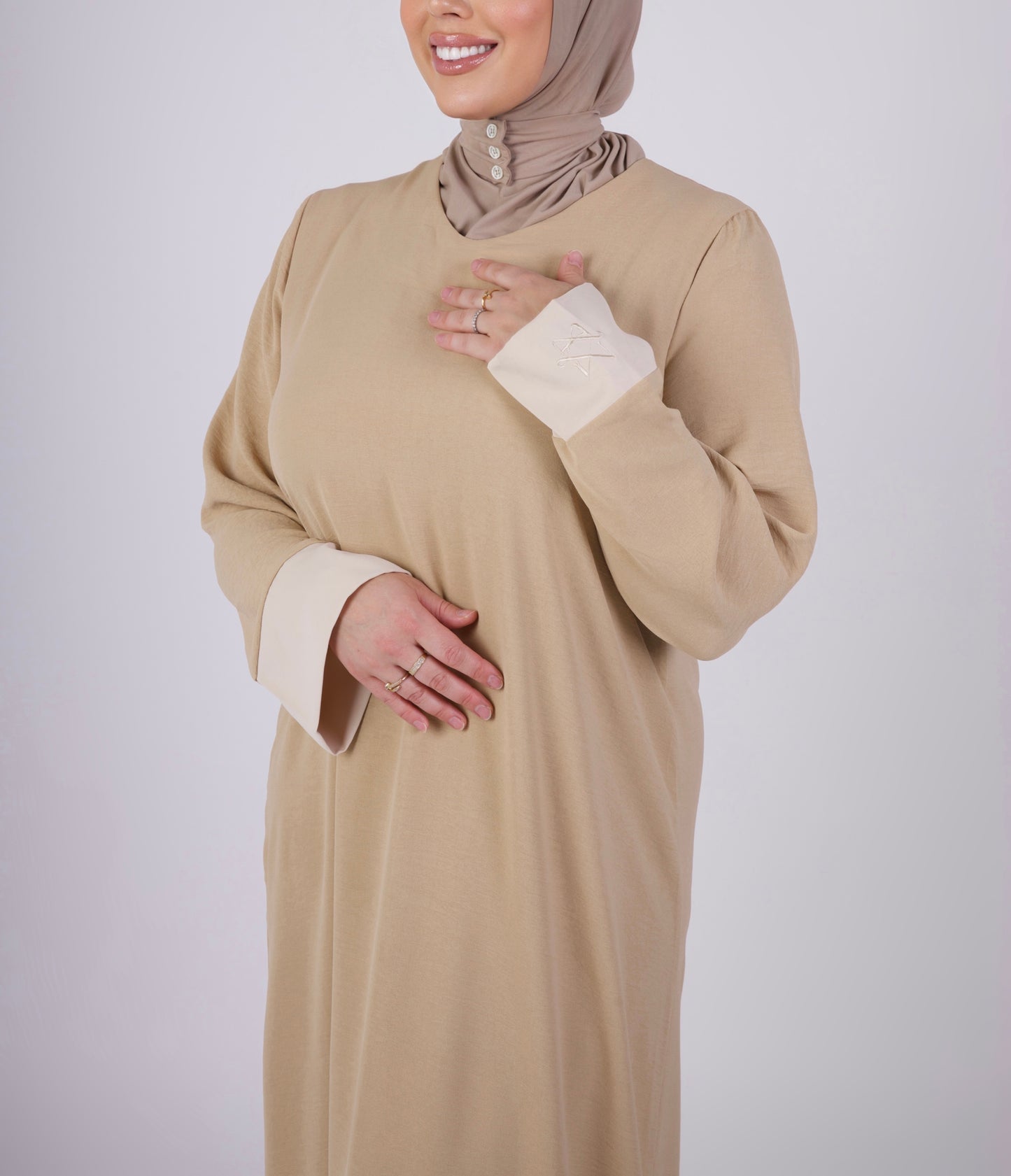 Beige summer dress