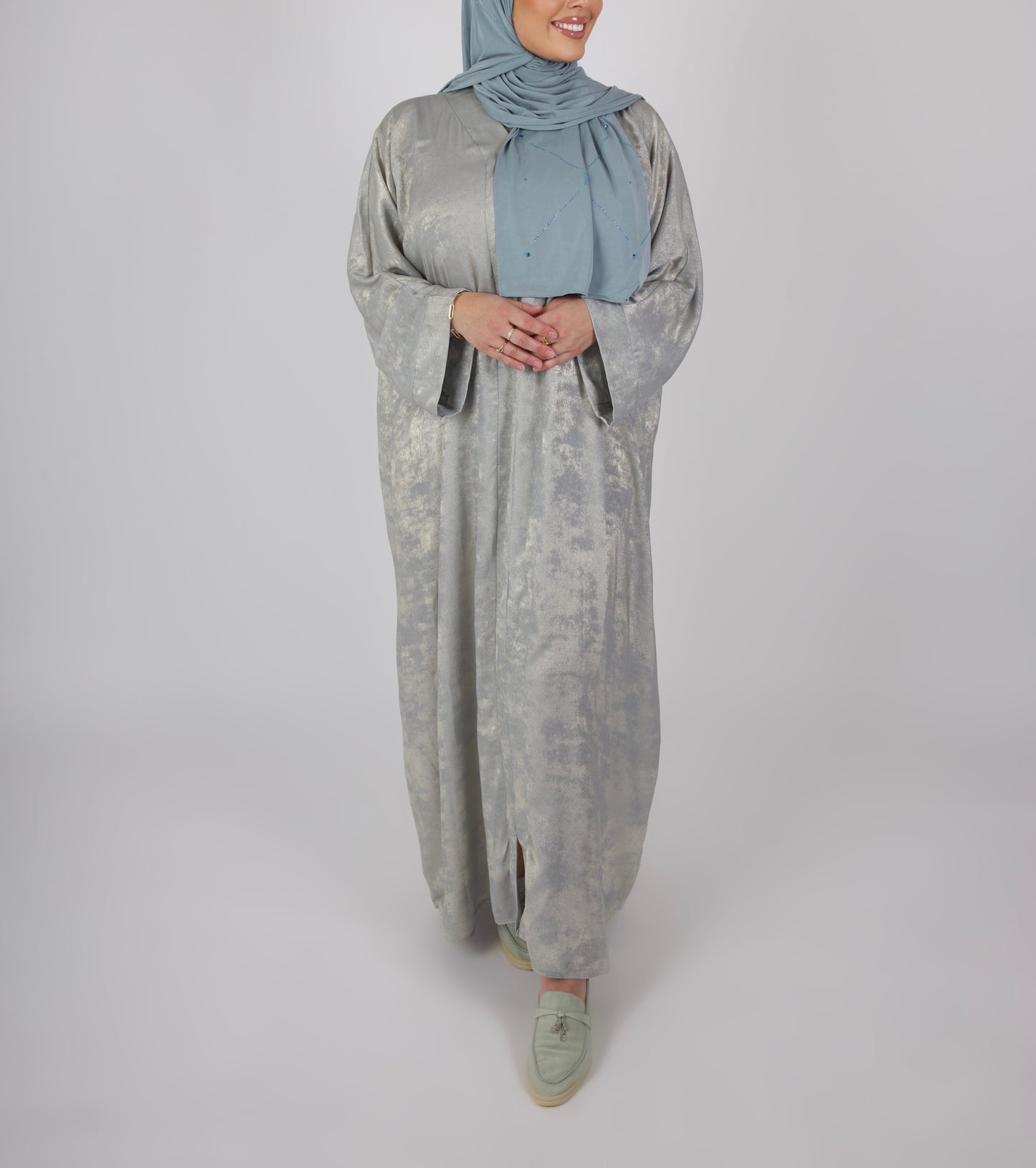 Silver Sparkle Abaya