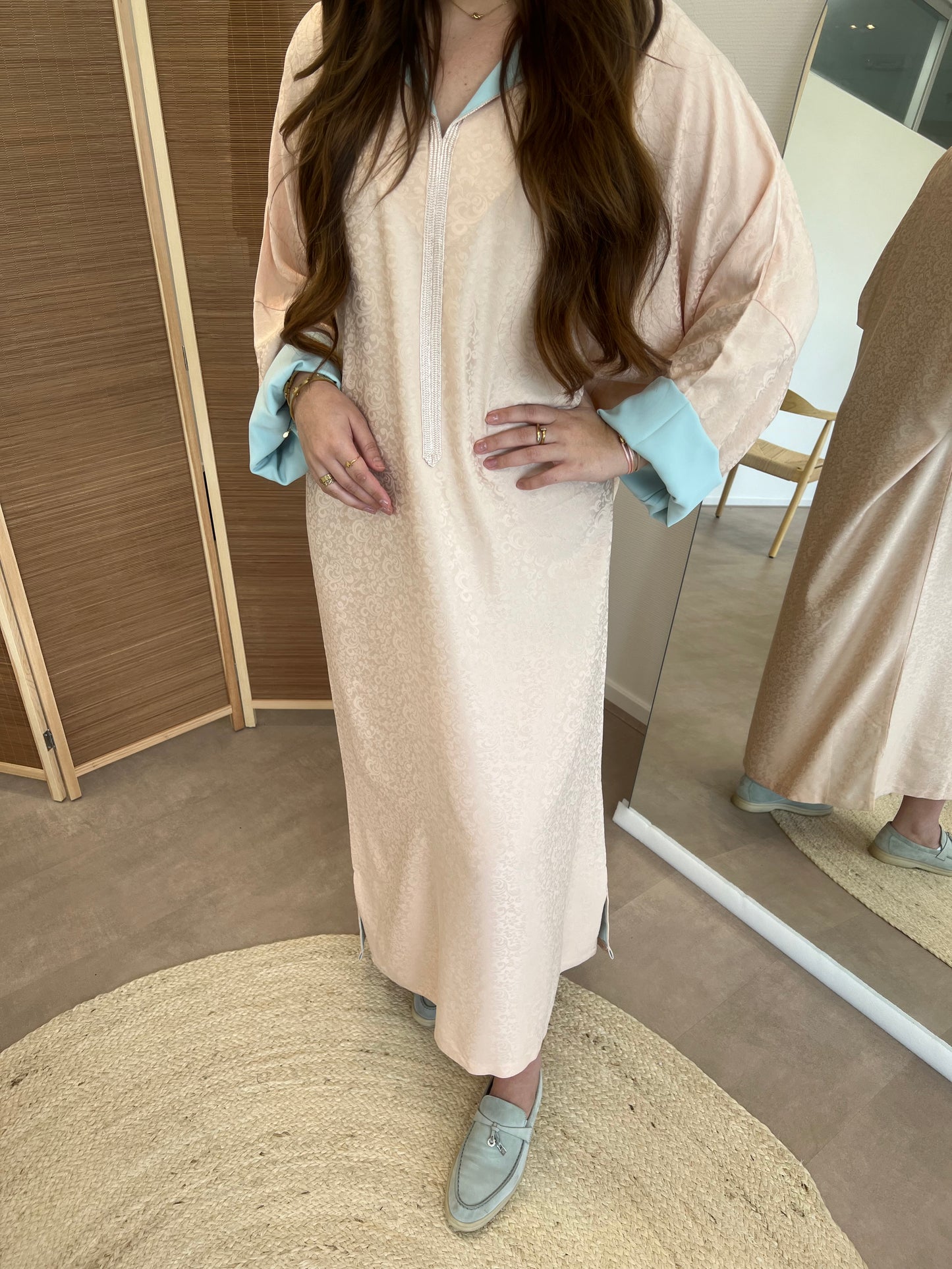 Rose mint lightweight Abaya