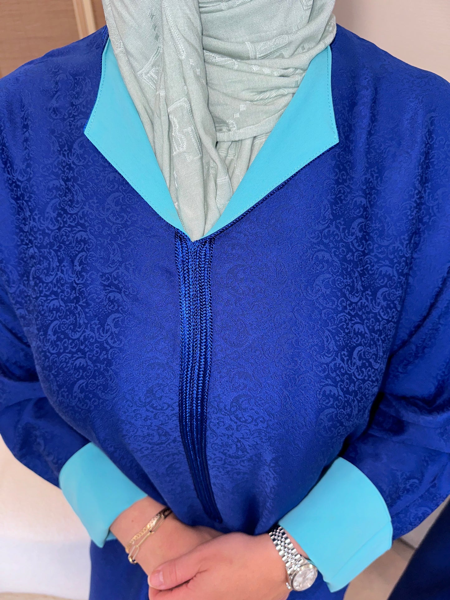 Cobalt blue Mint abaya